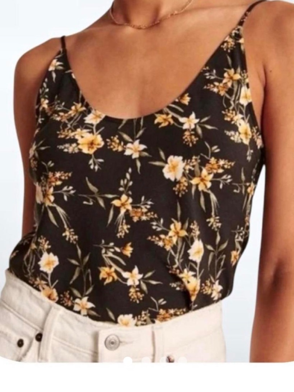 Abercrombie & Fitch Size Small Black Floral Camisole